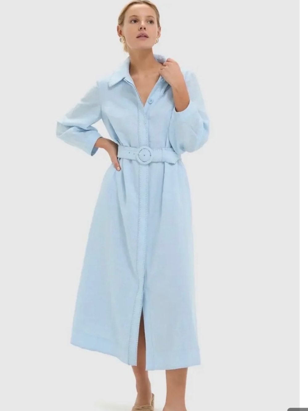 Tuckernuck Light Blue Whipstitch Landon Dress